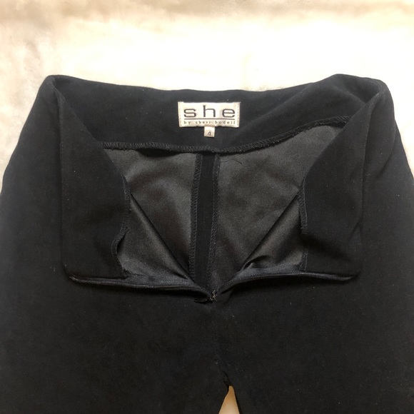 She by Sheri Bodell Vintage Black Front Zip Pants Size 4 - Picture 10 of 10